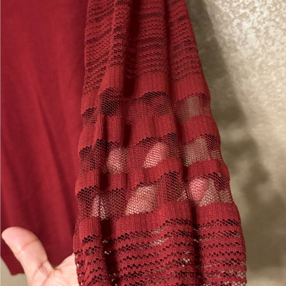 Love Scarlett Burgundy Pullover Sweater 1X - Picture 4 of 6
